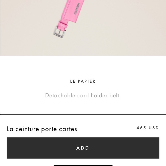 Jacquemus 2023 pink bag belt - Picture 2 of 12